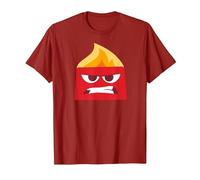 Disney and Pixar’s Inside Out Anger Red T-Shirt, Men, Cranberry Red, Medium