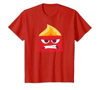 Disney and Pixar’s Inside Out Anger Red T-Shirt, Youth, Red, 4T