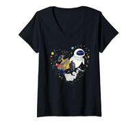 Disney and Pixar’s Wall-E and Eve Planetary Heart V-Neck T-Shirt