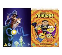 Disney and Pixar's Soul DVD [2021] & Minions: The Rise of Gru [DVD] [2022]