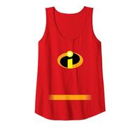 Disney and Pixar's The Incredibles Superhero Costume Tank Top, Women, Red, Medium
