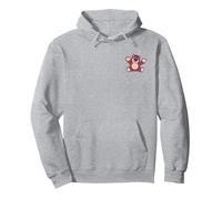 Disney and Pixar's Toy Story Lotso Pocket Logo Pullover Hoodie, Adult Unisex, Heather Grey, Small