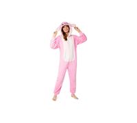 Disney Stitch Onesies for Women - Fluffy Minnie Mouse Eeyore Maleficent Onesie Pyjamas Lounge Wear - Stitch Gifts (Pink Angel, L)