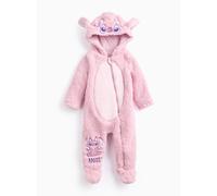 Disney Angel Pink Fluffy Fleece Hooded Sleepsuit Up to 3 mths