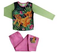 Disney Animals Girls Lion King Pyjamas - Long Sleeved - Sizes 4 to 10-4-5 Years / 104-110 cms Green/Pink