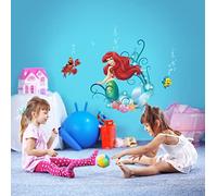 Disney Ariel Wall Sticker - Size 50 x 70 cm - Mermaid Princess Underwater World Children's Room Disney Wall Sticker