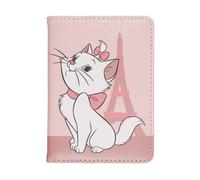 Disney Aristocats Cat Eiffel Tower Pink Travel Accessory Passport Holder for Holidays, Airport