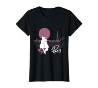 Disney Aristocats Duchess And Thomas In Paris T-Shirt, Women, Black, Medium