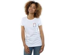 Disney Aristocats Marie Backside Breast Print Cotton T-Shirt In White White L