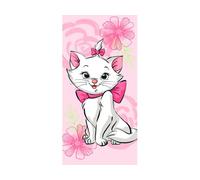 Disney Aristocats Marie Beach & Bath Towel 70x140cm, 100% Cotton | Soft & Absorbent Kids Bath & Swim Towel | Ideal for Beach, Bath and Pool