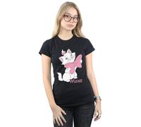 Disney Women's Aristocats Marie Bow Cotton T-Shirt in Black | Size: Large Disney Black L