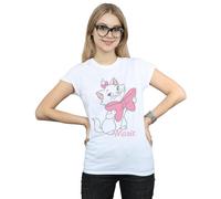 Disney Women's Aristocats Marie Bow Cotton T-Shirt in White | Size: Medium Disney White M