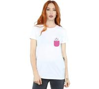 Disney Aristocats Marie Chest Cotton Boyfriend T-Shirt In White White XL
