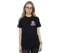 Disney Aristocats Marie In Cup Breast Print Cotton Boyfriend T-Shirt In Black Black XL