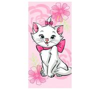 Disney Aristocats Marie Pink Flower Towel Soft Bath Towel, Beach Towel