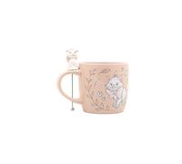 Disney Aristocats Marie Stirrer Mug - Cute Mugs for Women - Unique Ceramic Coffee Cup With Stir Stick - Cute Housewarming Gifts - Officially Licensed Merchandise