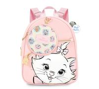 Disney Aristocats Mini Backpack - 10" Exclusive Faux Leather Small Backpack with Front Pocket and Button Bundle | Adjusts to Fit Women, Teens, Girls, Kids