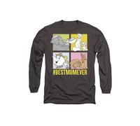 Disney Aristocats Mother's Day BestMumEver With Dumbo, Bambi Long Sleeve T-Shirt, Charcoal | Size: Small Disney Charcoal S