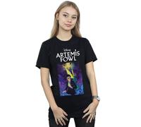 Disney Artemis Fowl Book Cover Cotton Boyfriend T-Shirt In Black Black XXL