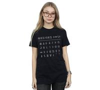 Disney Artemis Fowl Gnommish Alphabet Cotton Boyfriend T-Shirt In Black Black S