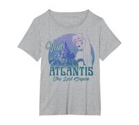 Disney Atlantis The Lost Empire Kida Visit Portrait T-Shirt, Women's Plus, Heather Grey, 6X