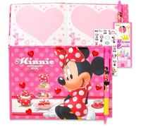 Disney Autograph Book for Kids - Bundle with 50 Page Minnie Signature Book with Pen Plus Stickers, Tattoos, More | Disneyland Autograph Book