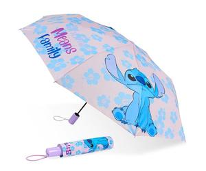 Disney Automatic Umbrella for Adults Teens Kids - Folding Telescopic Umbrella Lightweight Travel School Work - Stitch Gifts (Purple Stitch)