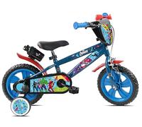 Disney Avengers Kids' Bike, 12", Steel Frame, EVA Tyres, Caliper Brakes, Training Wheels, With Water Bottle for Boys and Girls Aged 3-5