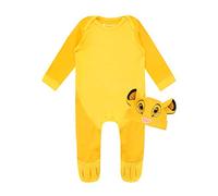 Disney Baby Boys Lion King Sleepsuit and Hat Set Simba Yellow 9-12 Months