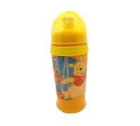 DISNEY Baby Clip & Go Pull Top Slipper Bottle (Yellow Winnie the Pooh&Tigger) BPA FREE