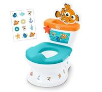 Disney Baby Finding Nemo My Size Potty 2-in-1 System Toddler Potty Training Toilet with Lifelike Flushing Sounds, Splash Guard, Removable Seat, Includes 12 Stickers, 18 Months up