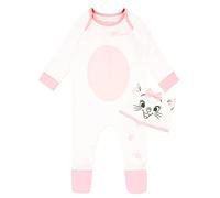 Disney Baby Girl Sleepsuit and Hat Marie White 9-12 Months