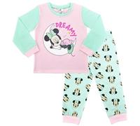 Disney Baby Girls Minnie Mouse Dreamy Pyjama Set Pjs Nightwear Size 6-9 Months Green