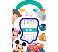 Disney Baby Mickey Mouse, Minnie, Toy Story and More! - My First Library Board Book Block 12-Book Set - First Words, Shapes, Numbers, and More! - PI Kids