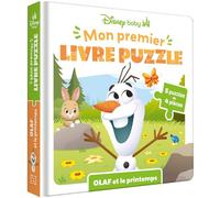DISNEY BABY - Mon Premier livre puzzle - 4 pièces - Olaf et le Printemps: 5 puzzles de 4 pièces