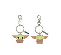 Peers Hardy - Disney Baby Yoda Green, Brown and Silver BFF Keyring Set
