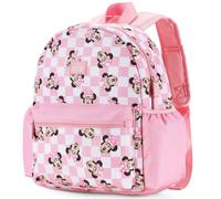 Disney Backpack for Kids, 12"/14" Lightweight Backpack School Bookbag, Minnie's Pink Checkered Dream, M, Character