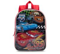 Disney Backpack for Kids 15 Bookbag for Boys | Padded Straps & Large Zip Compartment School Supplies, Lightning Mcqueen, 15 inches
