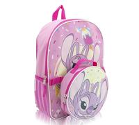 Disney Backpack for School and Lunch Box for Kids | Kids Knapsack and Insulated Lunch Bag Lunch Box for Girls, Boys, Toddlers, Angel, 15", Daypack Backpacks