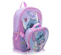 Disney Backpack for School and Lunch Box for Kids | Kids Knapsack and Insulated Lunch Bag Lunch Box for Girls, Boys, Toddlers, Stitch, 15", Daypack Backpacks