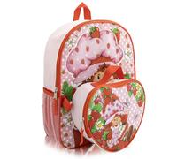 Disney Backpack for School and Lunch Box for Kids | Kids Knapsack and Insulated Lunch Bag Lunch Box for Girls, Boys, Toddlers, Strawberry Shortcake, 15", Daypack Backpacks