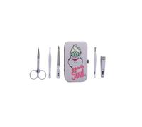 Disney Bad Guys - Ursula Manicure Set - 5 Nail Accessories - Nail Leather Cutting, Lima, Epilatado, Nail Scissors and Decorated Storage Box
