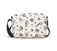 Disney Bag, Crossbody, Rectangle, Toy Story Character Doodles Collage, Multi Color, Vegan Leather, Toy Story, 8.5" x 6.5"