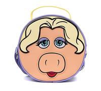 Disney Bag, Crossbody, Round, The Muppets Miss Piggy Face Character Close Up, Lavender, Vegan Leather, Purple, 8.0" x 8.0"