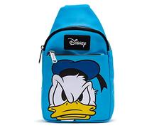 Disney Bag, Sling, Donald Duck Face Close Up, Blue, Bounding, Vegan Leather, Blue, 11.0" x 6.5"