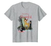 Disney Bambi and Flower Forest T-Shirt, Youth, Heather Grey, X-Small