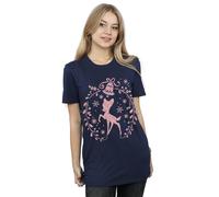 Disney Bambi Christmas Wreath Cotton T-Shirt In Navy Navy L