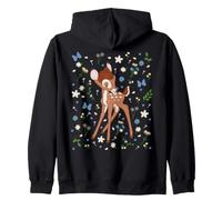 Disney Bambi Flowers & Butterflies Spring Floral Collage Zip Hoodie