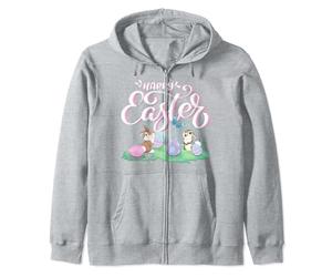Disney Bambi Happy Easter Thumper & Miss Bunny Vintage Logo Zip Hoodie