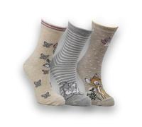 Disney BAMBI LADIES ANKLE SOCKS 3 PAIRS